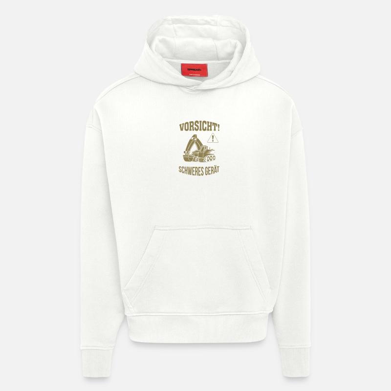 Bagger Baggerfahrer Baugeräteführer Schweres Gerät - Hoodie- made by SPREAD  - OFF WHITE