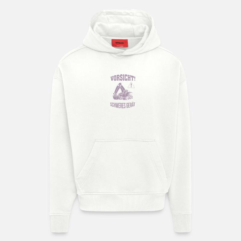 Bagger Baggerfahrer Baugeräteführer Schweres Gerät - Hoodie- made by SPREAD  - OFF WHITE