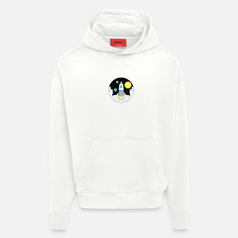 Rocket Space Space - Hoodie- made by SPREAD  - OFF WHITE