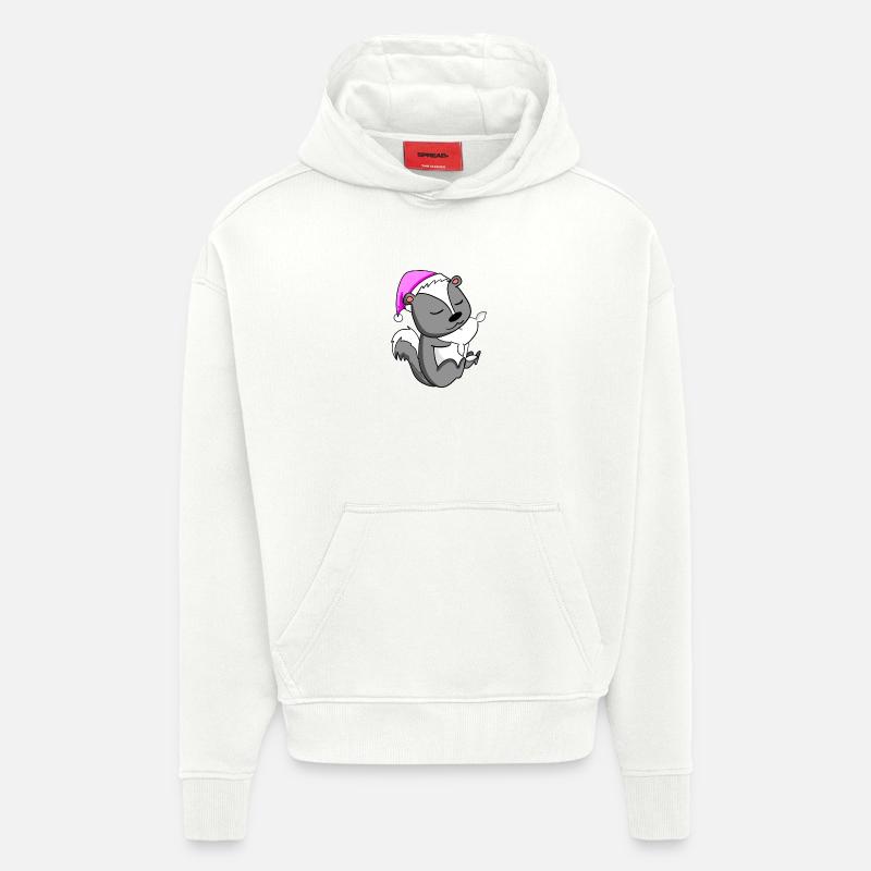 Mouffette - Sweat à capuche bio épais oversize fabriqué en UE - OFF WHITE
