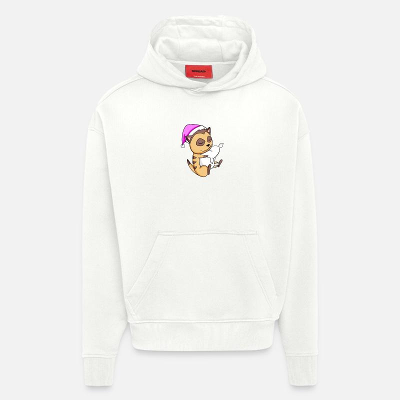 Suricate - Sweat à capuche bio épais oversize fabriqué en UE - OFF WHITE