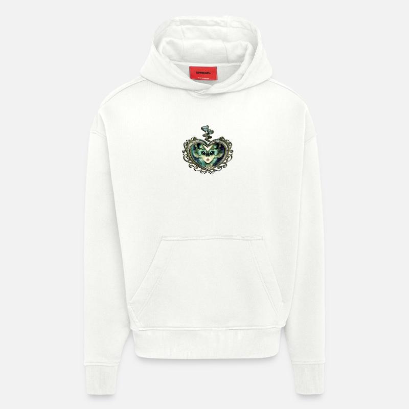 Das weise und wunderbare Eulenmädchen - Hoodie- made by SPREAD  - OFF WHITE