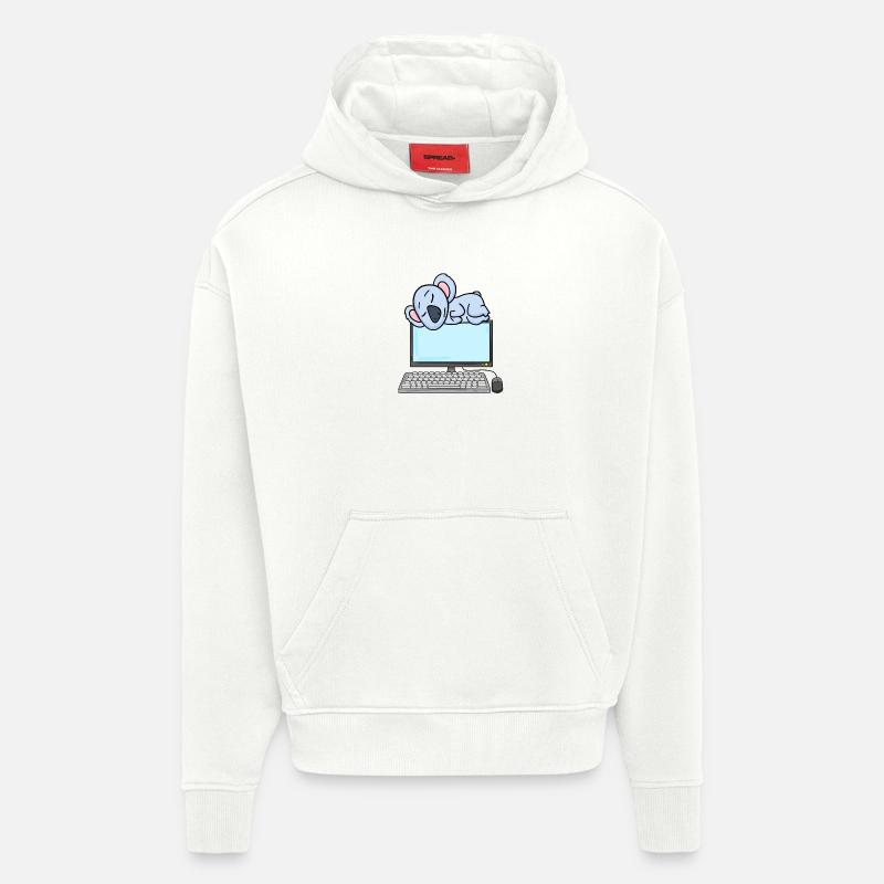 Koala Computer Nerd Programmer Gift - Hoodie- made by SPREAD  - OFF WHITE