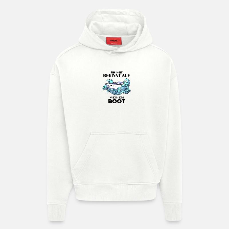 Boote Motorboot - Hoodie- made by SPREAD - OFF WHITE