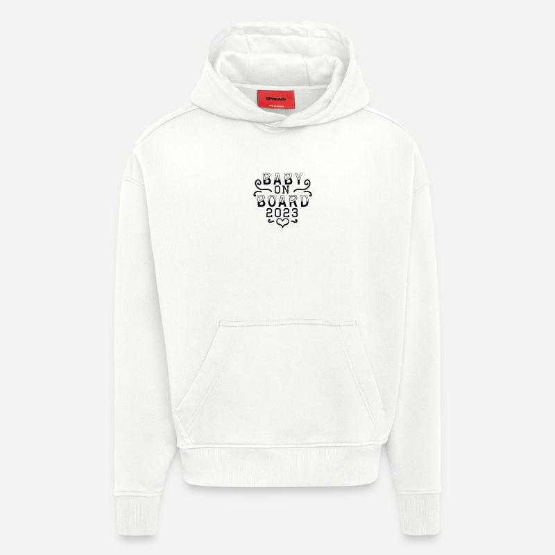 Enceinte 2023 - Sweat à capuche bio épais oversize fabriqué en UE - OFF WHITE