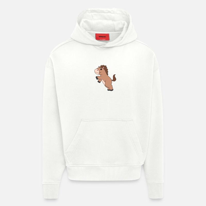 Cheval mignon - Sweat à capuche bio épais oversize fabriqué en UE - OFF WHITE