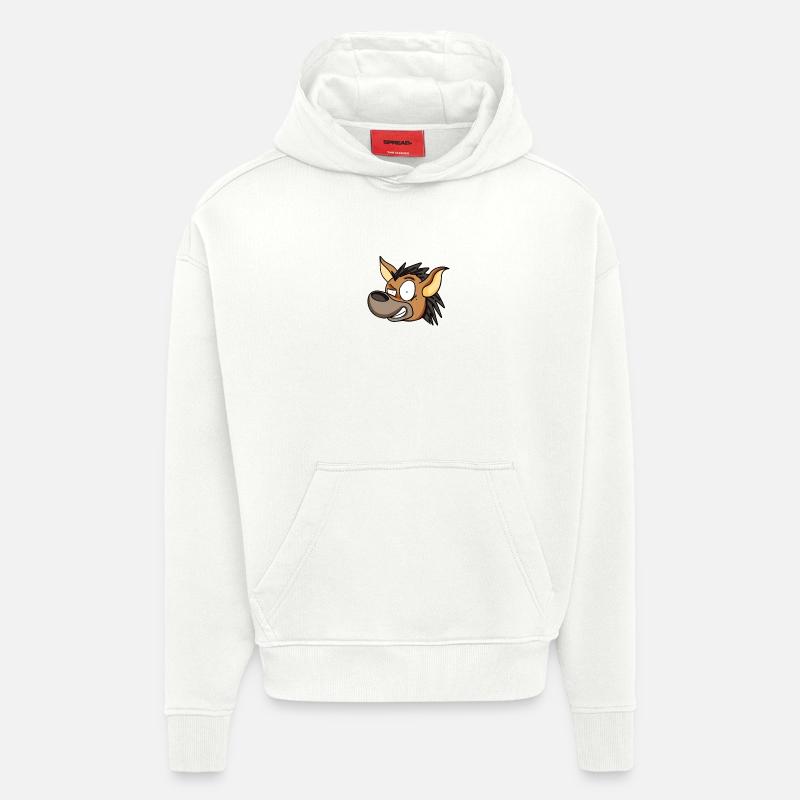 Hyène - Sweat à capuche bio épais oversize fabriqué en UE - OFF WHITE