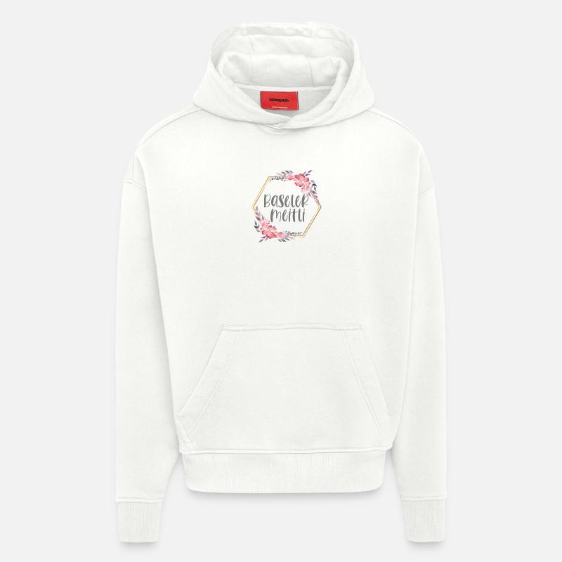 Schweiz Basel Mädchen Heimat Geschenk - Hoodie- made by SPREAD  - OFF WHITE