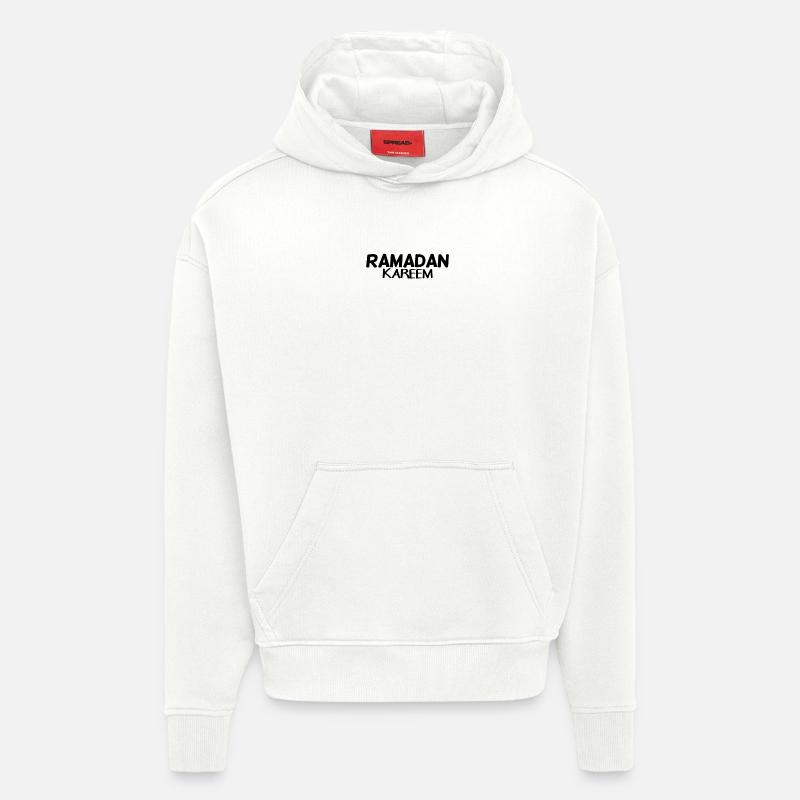 Ramadan Kareem - Sweat à capuche bio épais oversize fabriqué en UE - OFF WHITE