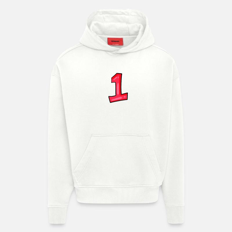 1 - Sweat à capuche bio épais oversize fabriqué en UE - OFF WHITE