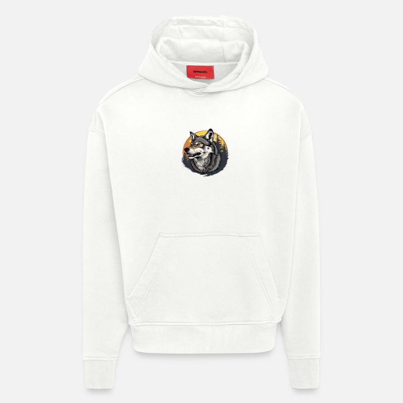 Sang de loup - Sweat à capuche bio épais oversize fabriqué en UE - OFF WHITE