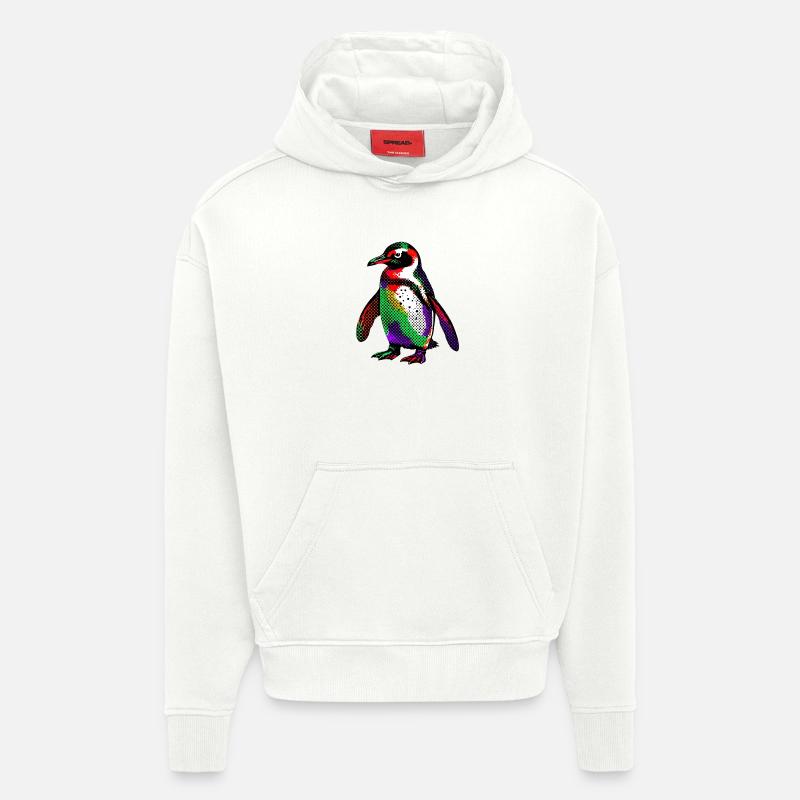 Pinguin - Hoodie- made by SPREAD  - OFF WHITE