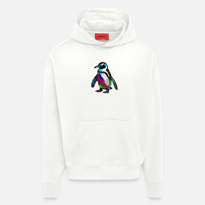 Pingouin - Sweat à capuche bio épais oversize fabriqué en UE - OFF WHITE