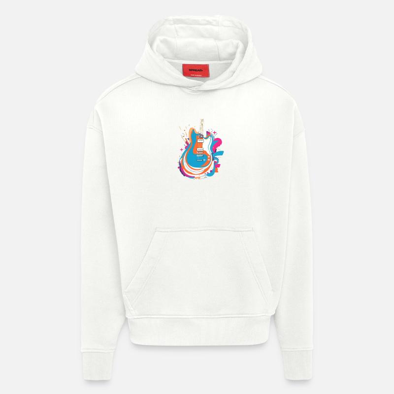 Bunte E-Gitarre - Hoodie- made by SPREAD  - OFF WHITE