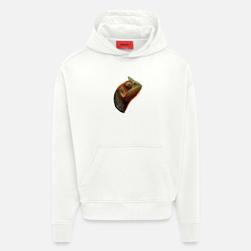 Chameleon Lizard Reptile Chameleon Iguana Lizard - Hoodie- made by SPREAD  - OFF WHITE