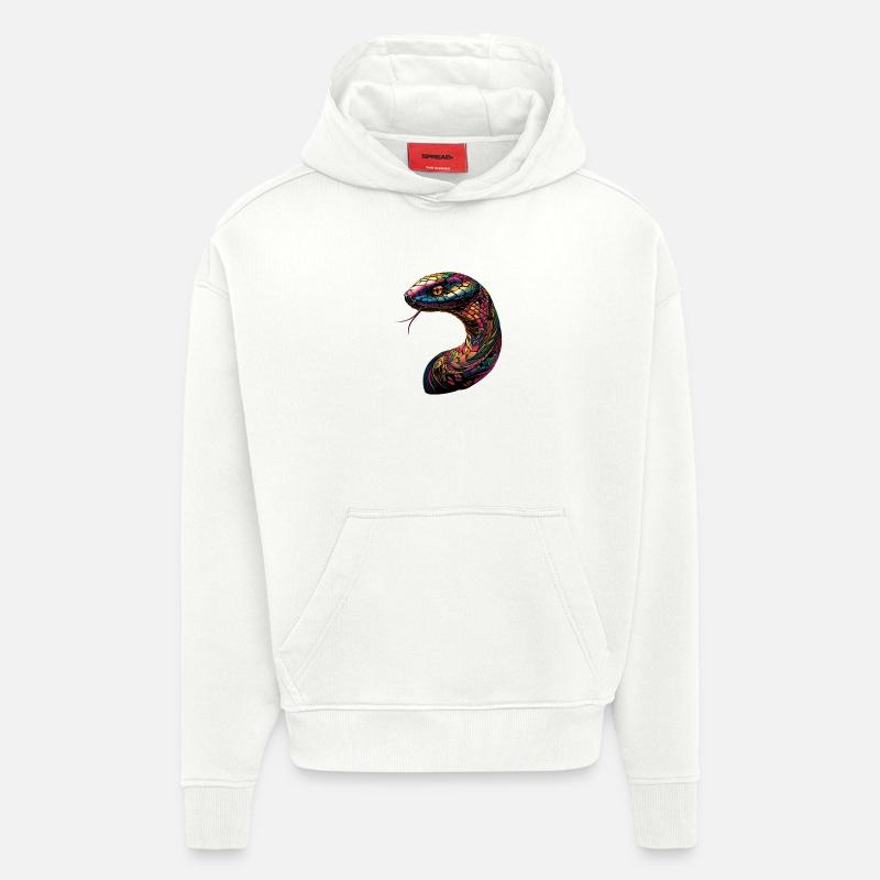 Schlange Python Kobra Klapperschlange Schlangen - Hoodie- made by SPREAD  - OFF WHITE