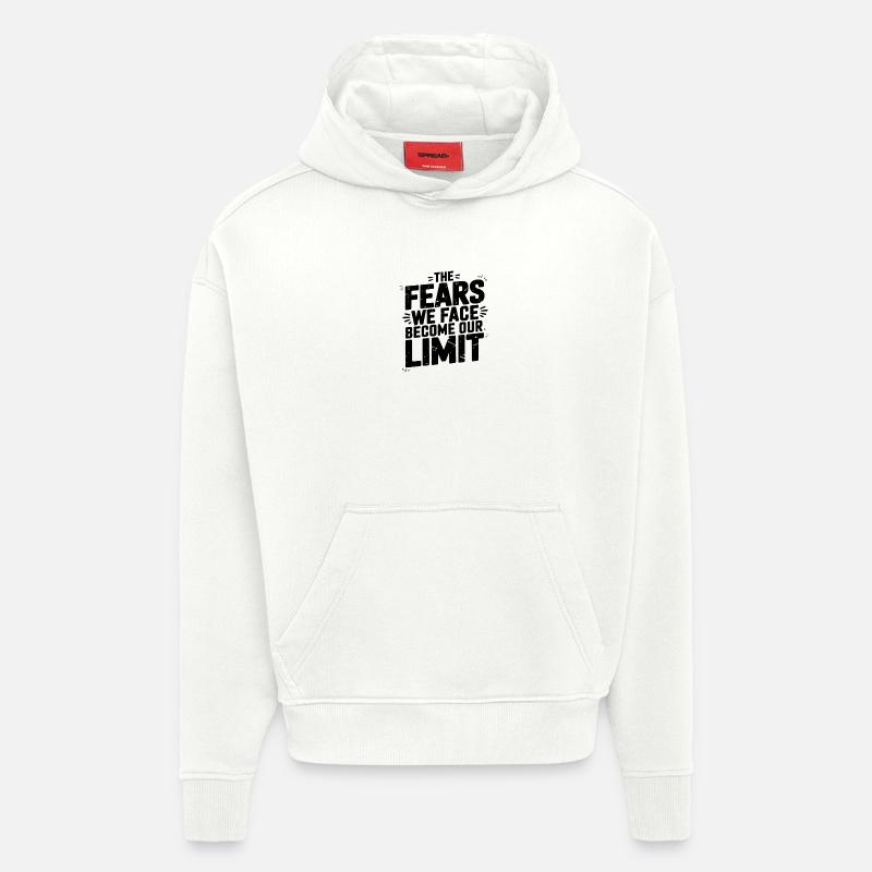 Angst wird zu unserem Limit Zitat-Design - Hoodie- made by SPREAD  - OFF WHITE