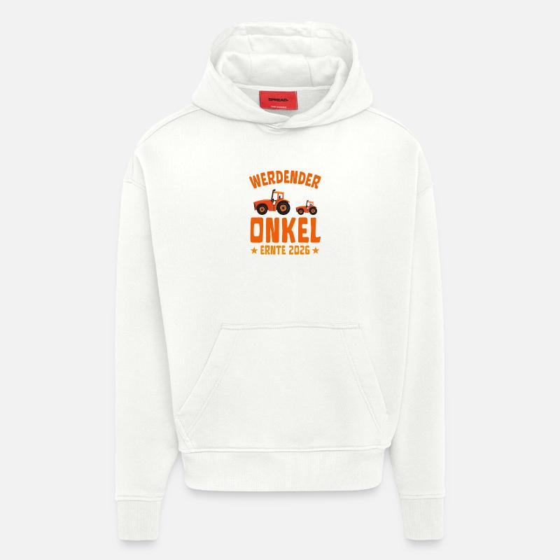 Werdender ONKEL Ernte 2026 Traktor - Hoodie- made by SPREAD  - OFF WHITE