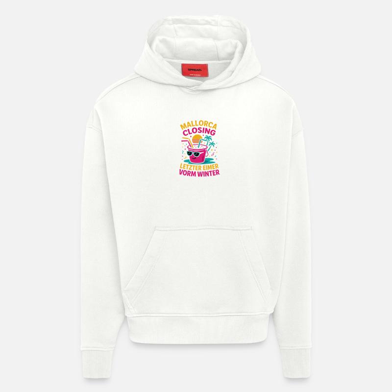 Mallorca Closing Letzter Eimer - Hoodie- made by SPREAD  - OFF WHITE