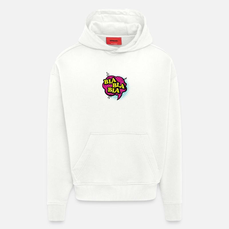 Bla Bla Pop Art Sprechblase - Hoodie- made by SPREAD - OFF WHITE