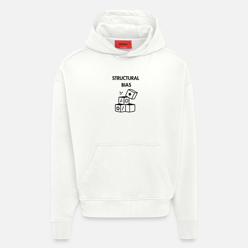 Polarisation structurelle - Sweat à capuche bio épais oversize fabriqué en UE - OFF WHITE