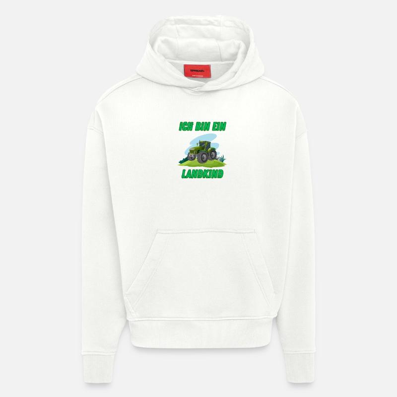 Traktor - Ich bin ein Landkind - Hoodie- made by SPREAD  - OFF WHITE