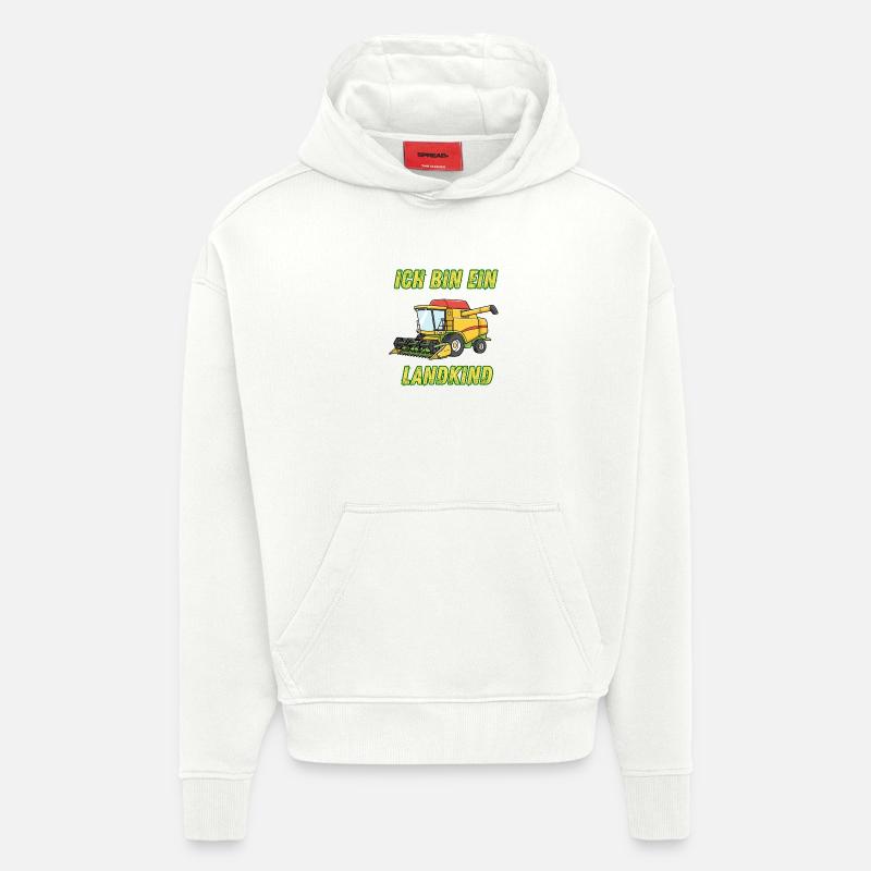 Traktor - Ich bin ein Landkind - Hoodie- made by SPREAD  - OFF WHITE