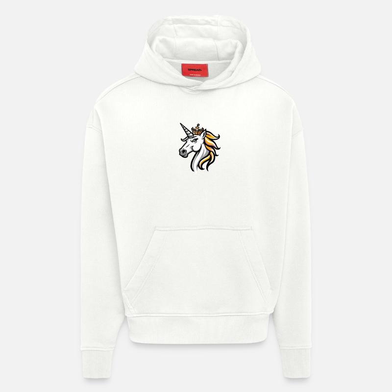 Einhorn Kopf Krone - Hoodie- made by SPREAD - OFF WHITE