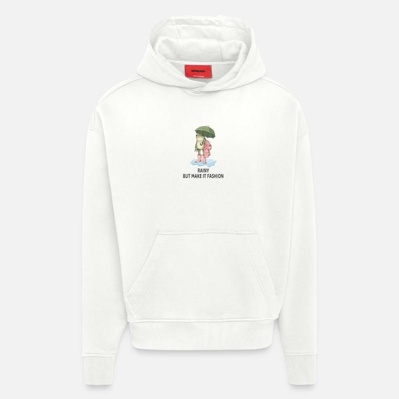 Cool grenouille – mais rends-le mode - Sweat à capuche bio épais oversize fabriqué en UE - OFF WHITE