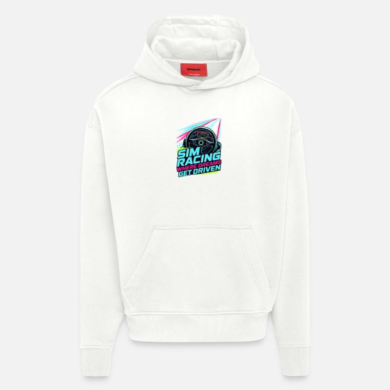 Sim Racing Where Dreams Are Driven - Hoodie- made by SPREAD  - OFF WHITE