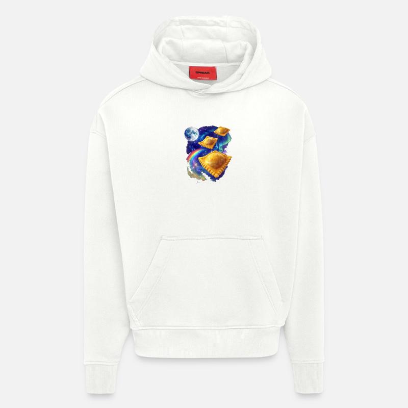 Ravioli de l’espace - Sweat à capuche bio épais oversize fabriqué en UE - OFF WHITE