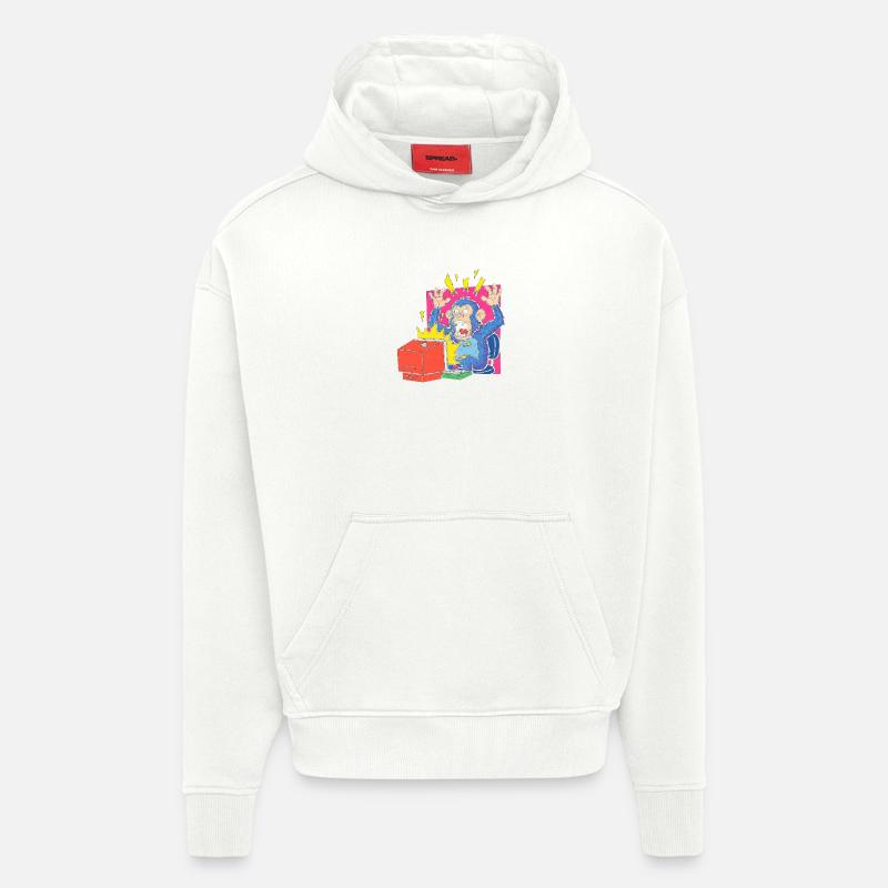 Affen-Alarm am Computer - Hoodie- made by SPREAD  - OFF WHITE