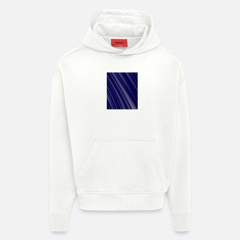 Navy Diagonal Structures - Hoodie- made by SPREAD  - OFF WHITE
