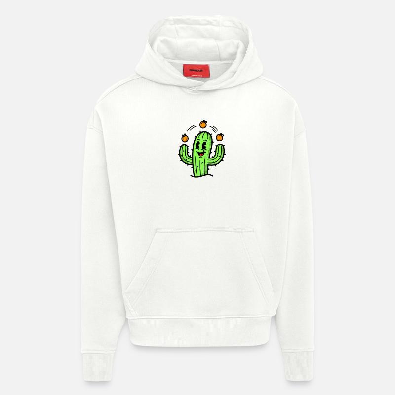 Un cactus avec un vrai talent - Sweat à capuche bio épais oversize fabriqué en UE - OFF WHITE