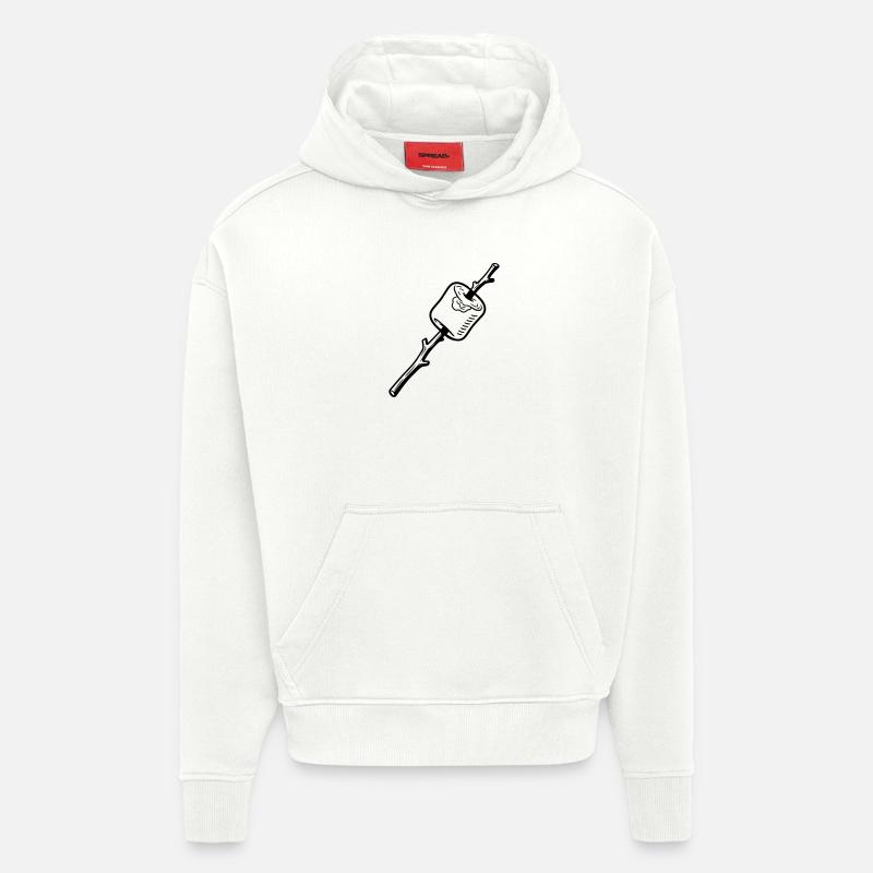 Marshmellow - Sweat à capuche bio épais oversize fabriqué en UE - OFF WHITE