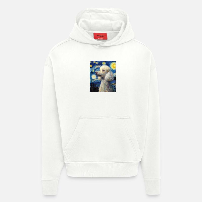 Caniche - Sweat à capuche bio épais oversize fabriqué en UE - OFF WHITE
