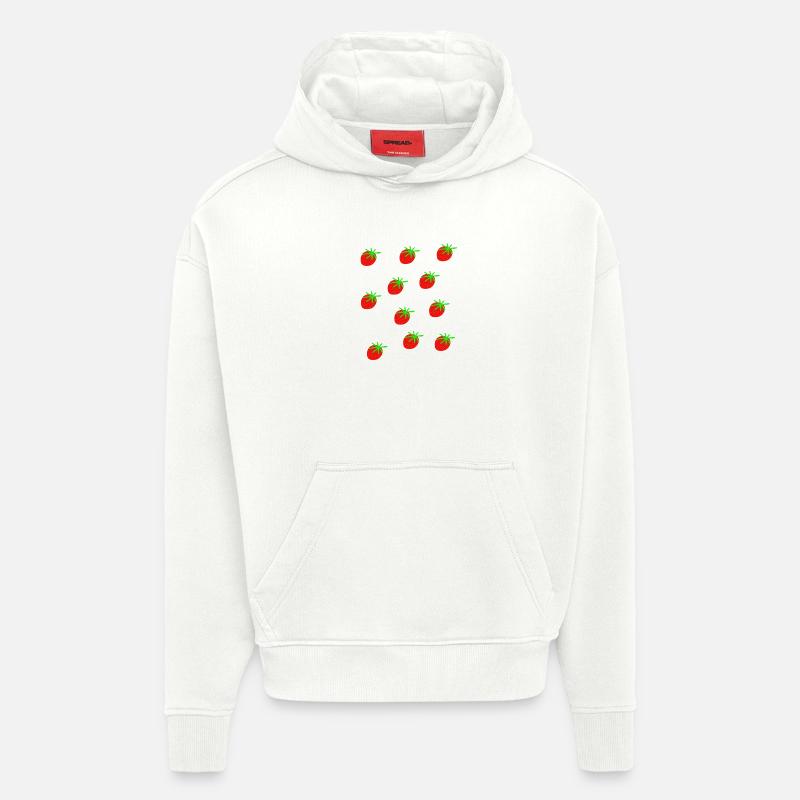 Erdbeeren Erdbeere Erdbeeren Garten - Hoodie- made by SPREAD - OFF WHITE