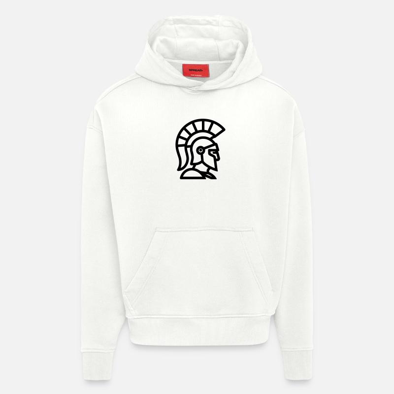 spartan - Sweat à capuche bio épais oversize fabriqué en UE - OFF WHITE