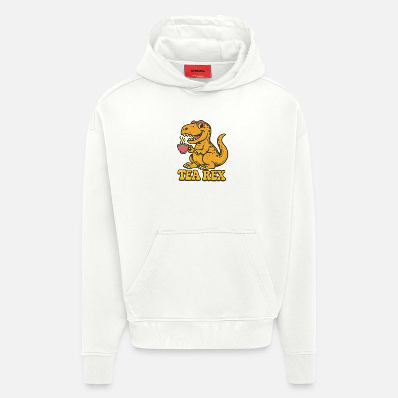 Tea Rex: Dinosaur Tea Time - Hoodie- made by SPREAD  - OFF WHITE
