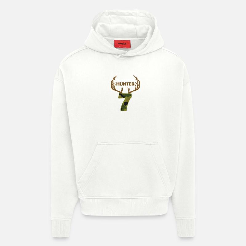 Ce camouflage de Little Hunter 7 - Sweat à capuche bio épais oversize fabriqué en UE - OFF WHITE