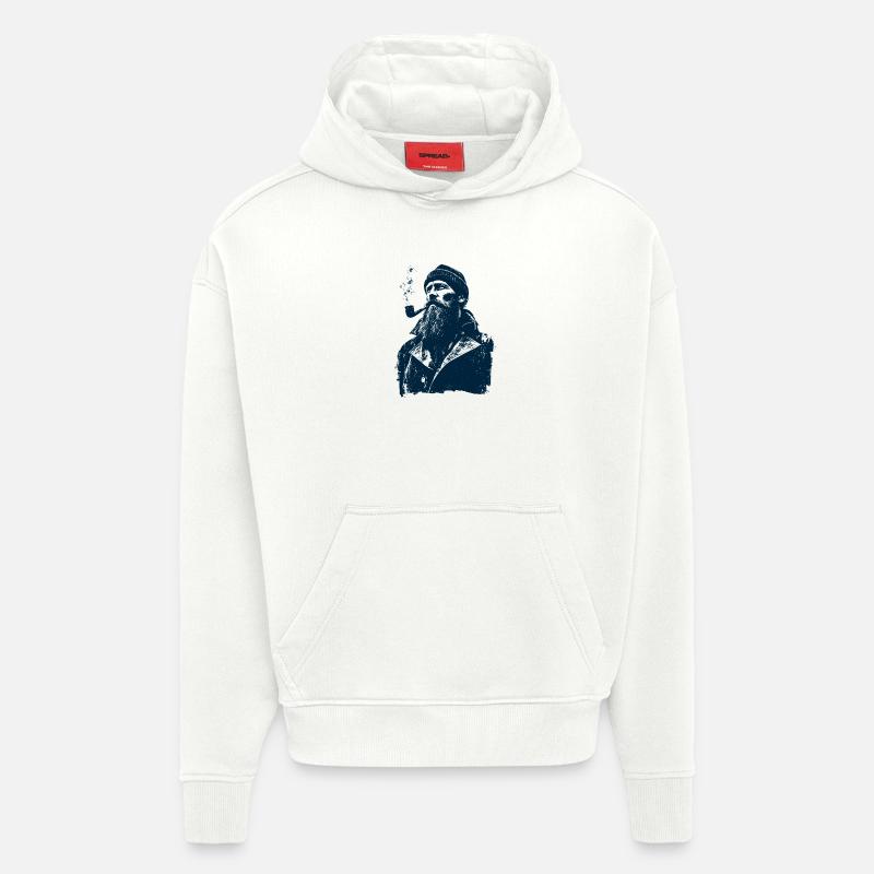 Marin - Sweat à capuche bio épais oversize fabriqué en UE - OFF WHITE