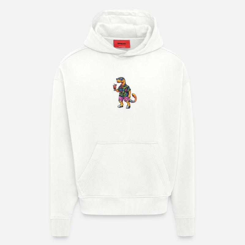 Dinosaur brontosaurus Comic Summer - Hoodie- made by SPREAD  - OFF WHITE