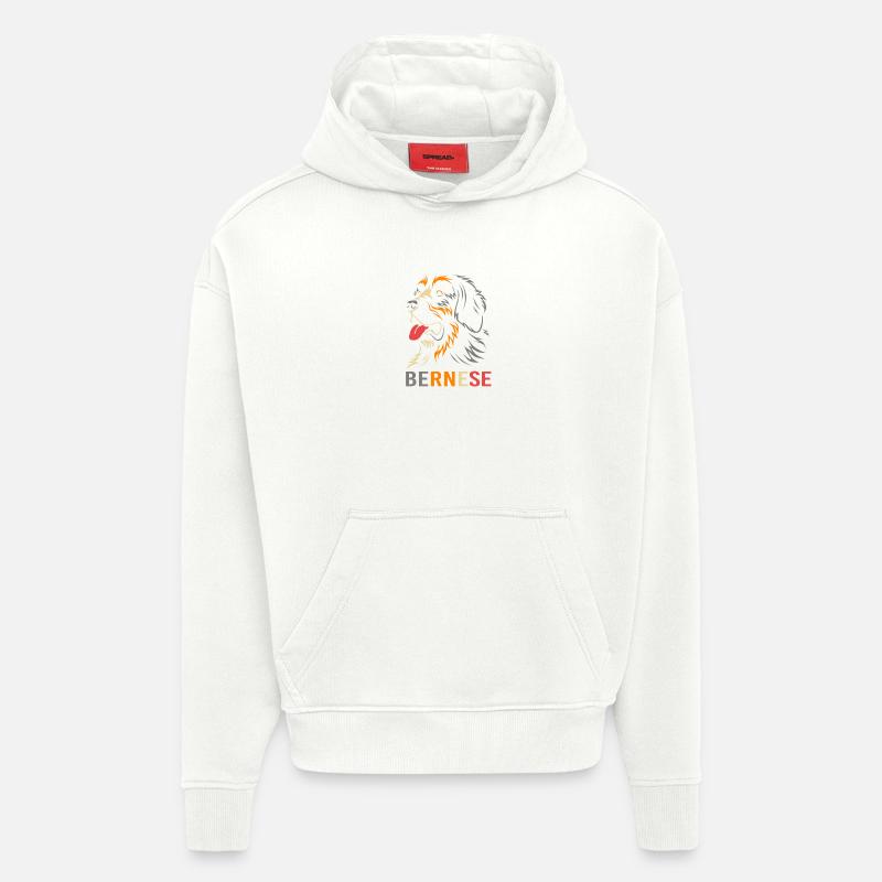 Bouvier bernois - Sweat à capuche bio épais oversize fabriqué en UE - OFF WHITE