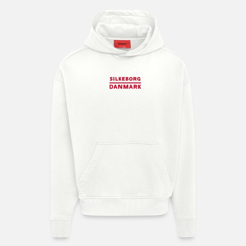 Silkeborg, Danemark - Sweat à capuche bio épais oversize fabriqué en UE - OFF WHITE