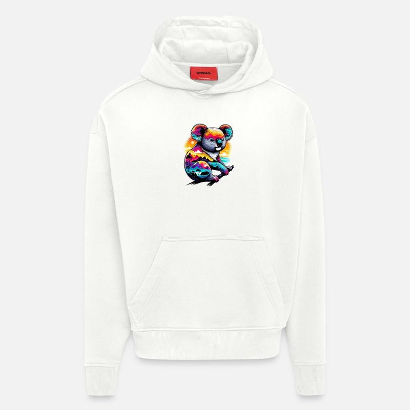 Koala - Sweat à capuche bio épais oversize fabriqué en UE - OFF WHITE