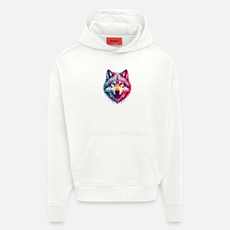 Loup - Sweat à capuche bio épais oversize fabriqué en UE - OFF WHITE