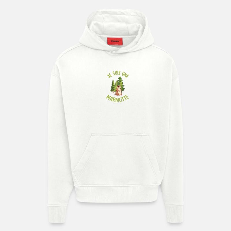 Ich bin ein Murmeltier im Wald - Hoodie- made by SPREAD  - OFF WHITE