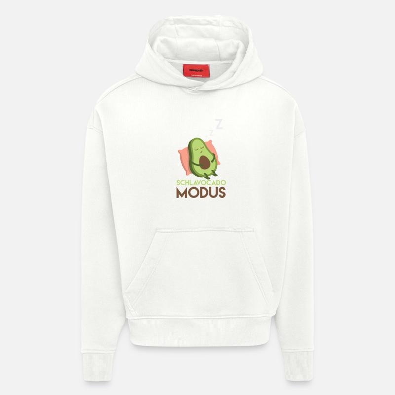Schlavocado Mode - Sweat à capuche bio épais oversize fabriqué en UE - OFF WHITE