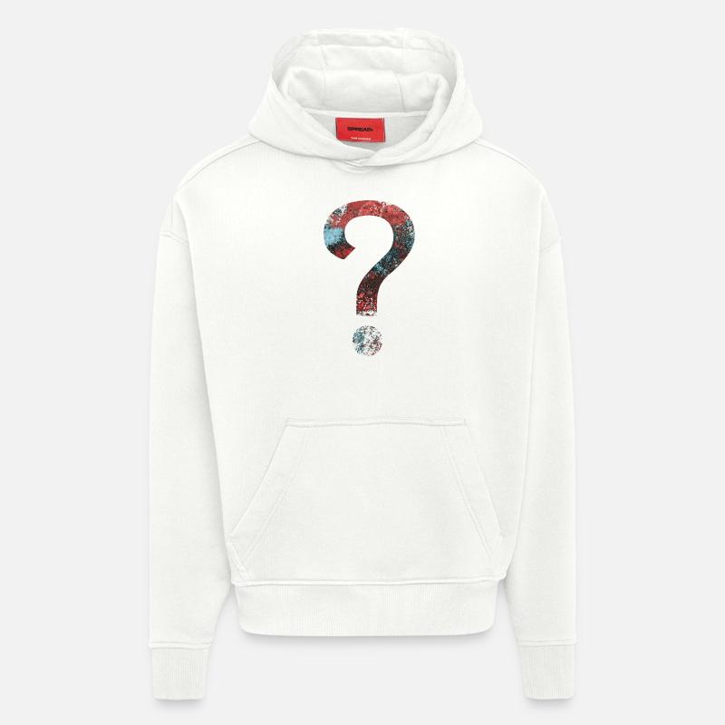 Résumé Question Mark - Sweat à capuche bio épais oversize fabriqué en UE - OFF WHITE