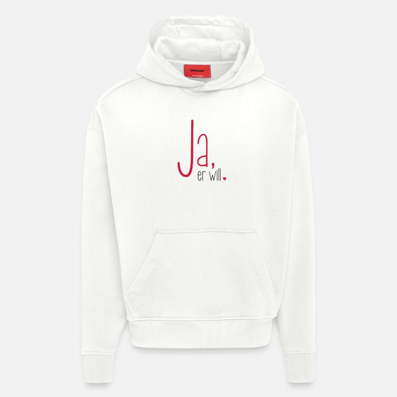 Ja er will - Junggesellenabschied Junggeselle - Hoodie- made by SPREAD  - OFF WHITE